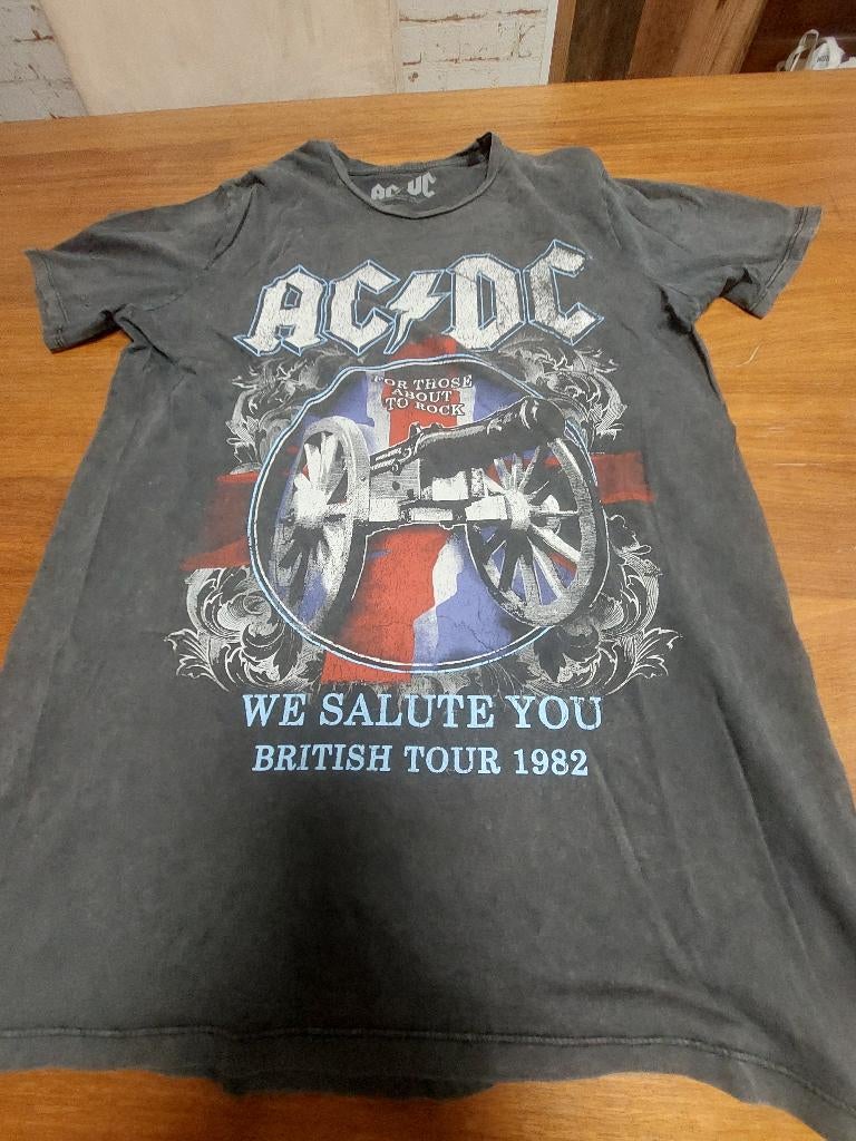 Tshirt AC/DC we saute you british tour 1982, Ophalen of Verzenden, Zo goed als nieuw, Maat 48/50 (M)
