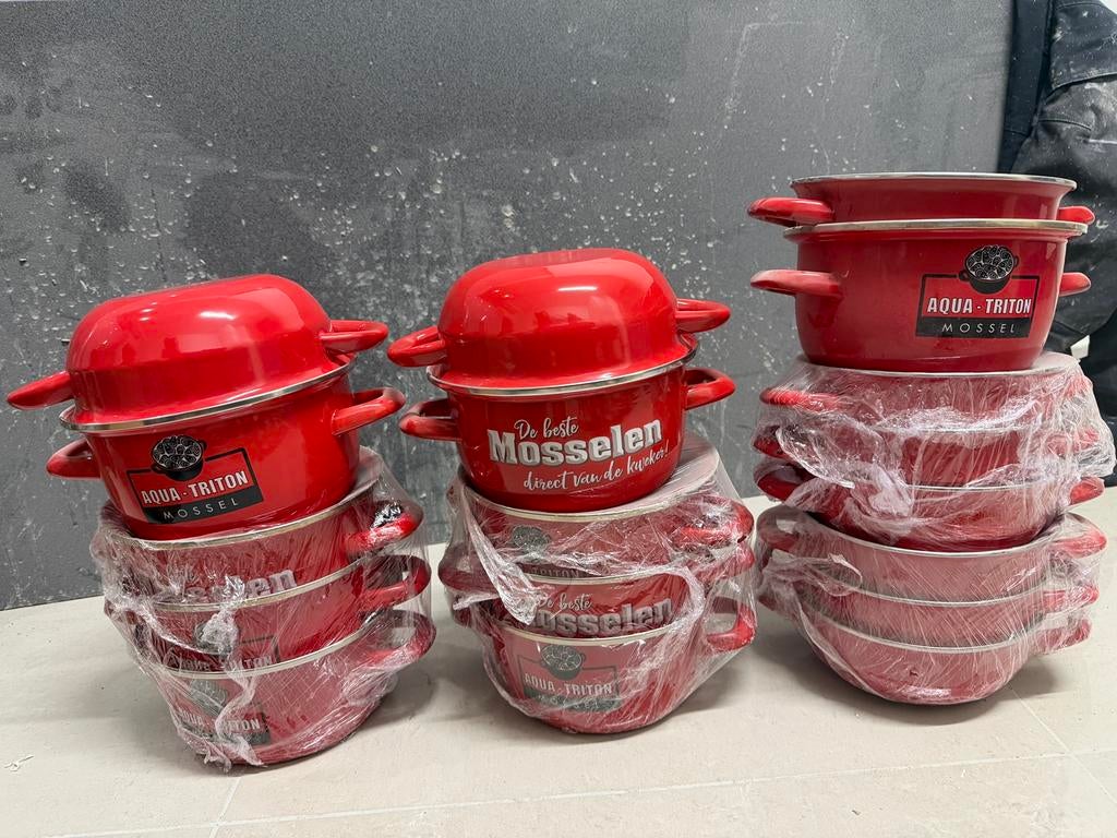potten voor mosselen, Huis en Inrichting, Keuken | Potten en Pannen, Ophalen of Verzenden, Zo goed als nieuw