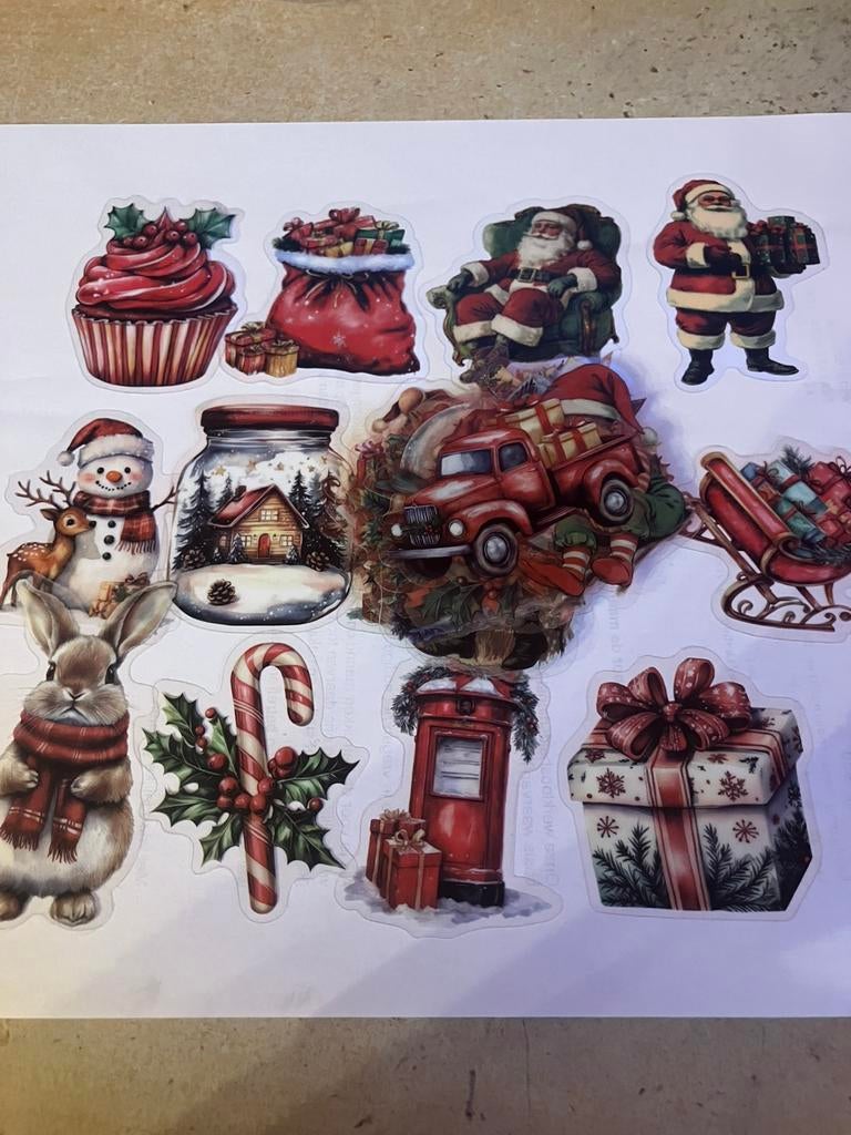 Scrapbooking 50 stickers kerst varia, Hobby en Vrije tijd, Scrapbooking, Ophalen