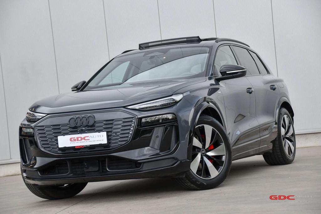 Audi Q6 e-tron Q6 e-Tron I S-line I Pano I Trekhaak I Matrix, Auto's, Audi, Gebruikt, Zwart, Leder, 5 zetels