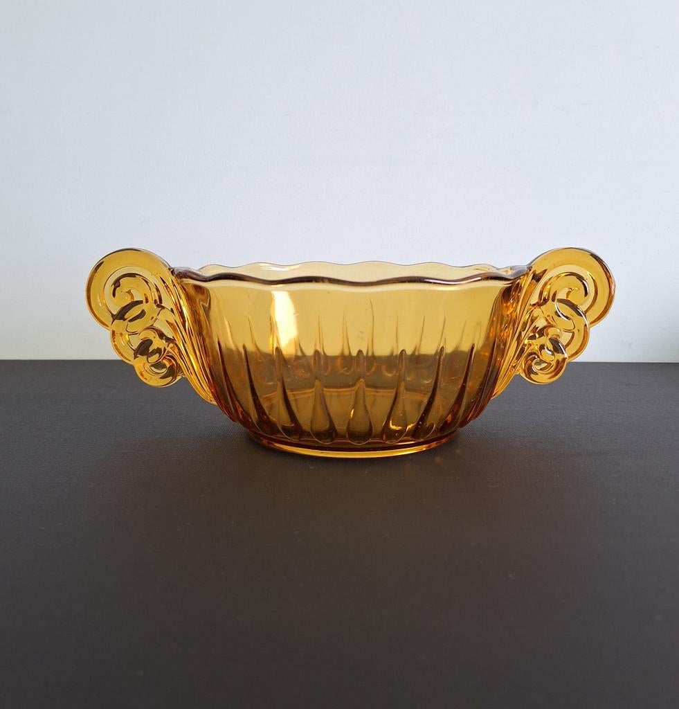 Magnifique bol Art Déco modèle Gervaise Luxval Val St Lamber, Antiquités & Art, Antiquités | Verre & Cristal, Enlèvement ou Envoi