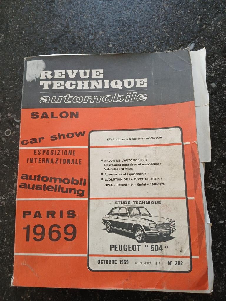 Revue technique peugeot 504, Enlèvement
