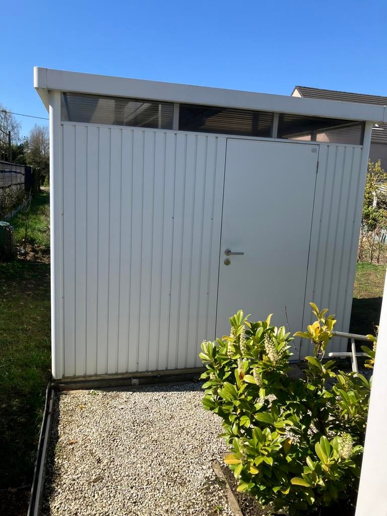 Biohort metalen tuinhuis – model HighLine H4, Tuin en Terras, Ophalen, Zo goed als nieuw, Tuinhuis