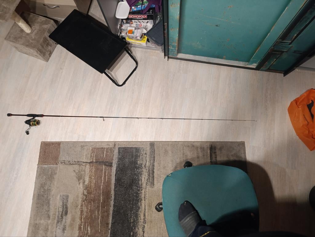 Hengel + molen Shimano, Enlèvement, Comme neuf, Ensemble complet