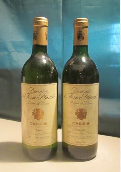 2x Domaine de la Ferme Blanche Cassis - 1986, Verzamelen, Wijnen, Frankrijk, Ophalen of Verzenden, Zo goed als nieuw, Rode wijn
