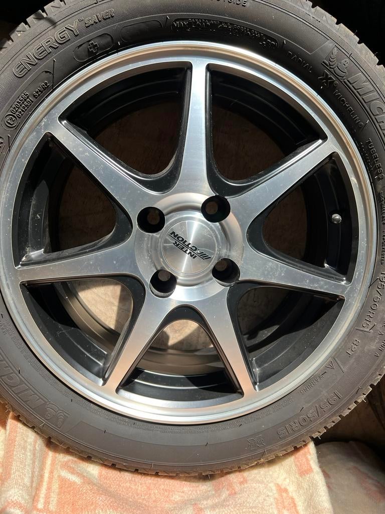 4 zomerbanden Michelin op velg 195/50R15, Auto-onderdelen, Ophalen