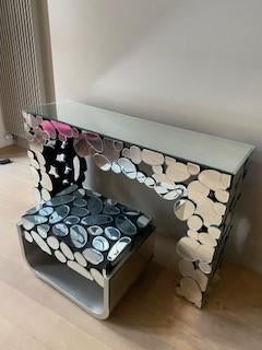 Console miroir galet de Mobilier Moss, Maison & Meubles, 25 à 50 cm, 150 à 200 cm, Comme neuf, Verre