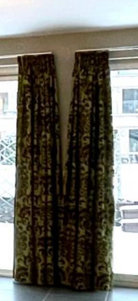 Overgordijnen 2,40mx2 m/st.(4stuks), Huis en Inrichting, Stoffering | Gordijnen en Lamellen, Ophalen, Gebruikt, 200 cm of meer