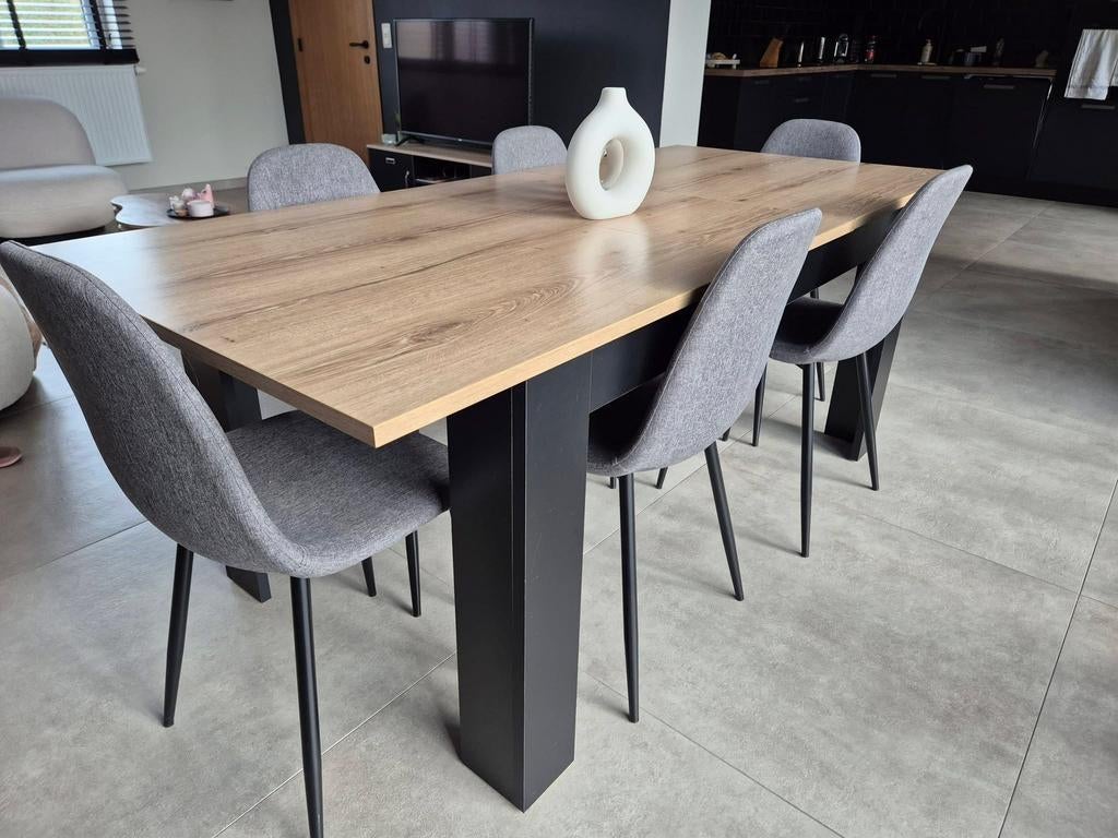 Eettafel 180cm lang, 150 à 200 cm, Cinq personnes ou plus, Comme neuf, Enlèvement