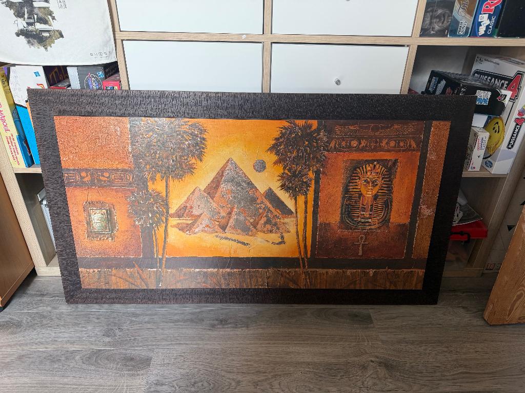 Tableau égyptien 62cm x 112 cm, Antiquités & Art, Art | Peinture | Classique, Enlèvement