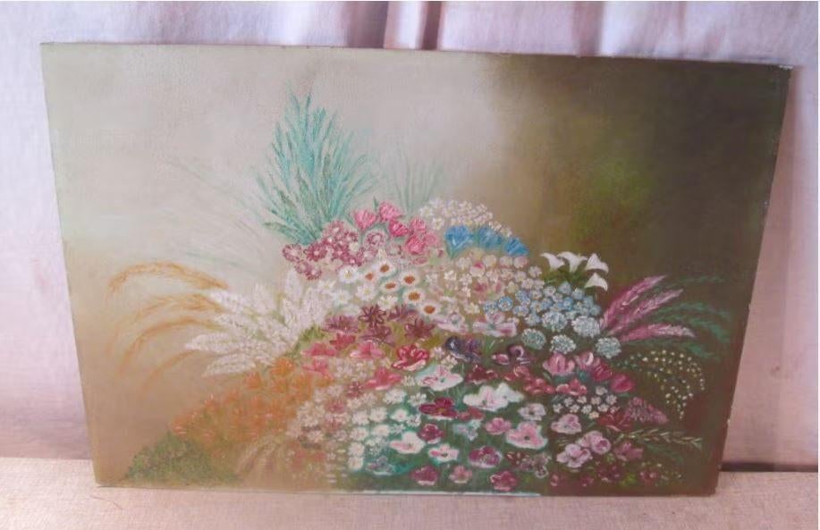 Œuvre magnifiquement peinte - Beauté florale - Signée, Enlèvement ou Envoi