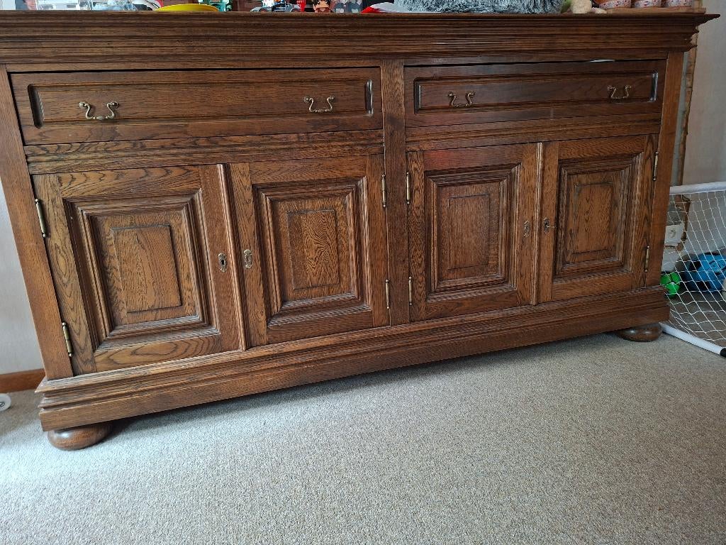 Kast, Huis en Inrichting, Ophalen, Gebruikt, 100 tot 150 cm, Eikenhout