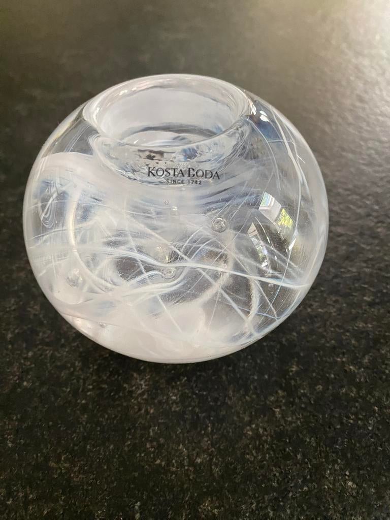 Kosta boda bol voor theelichtje 10 cm x 10 cm, Antiquités & Art, Antiquités | Verre & Cristal, Enlèvement