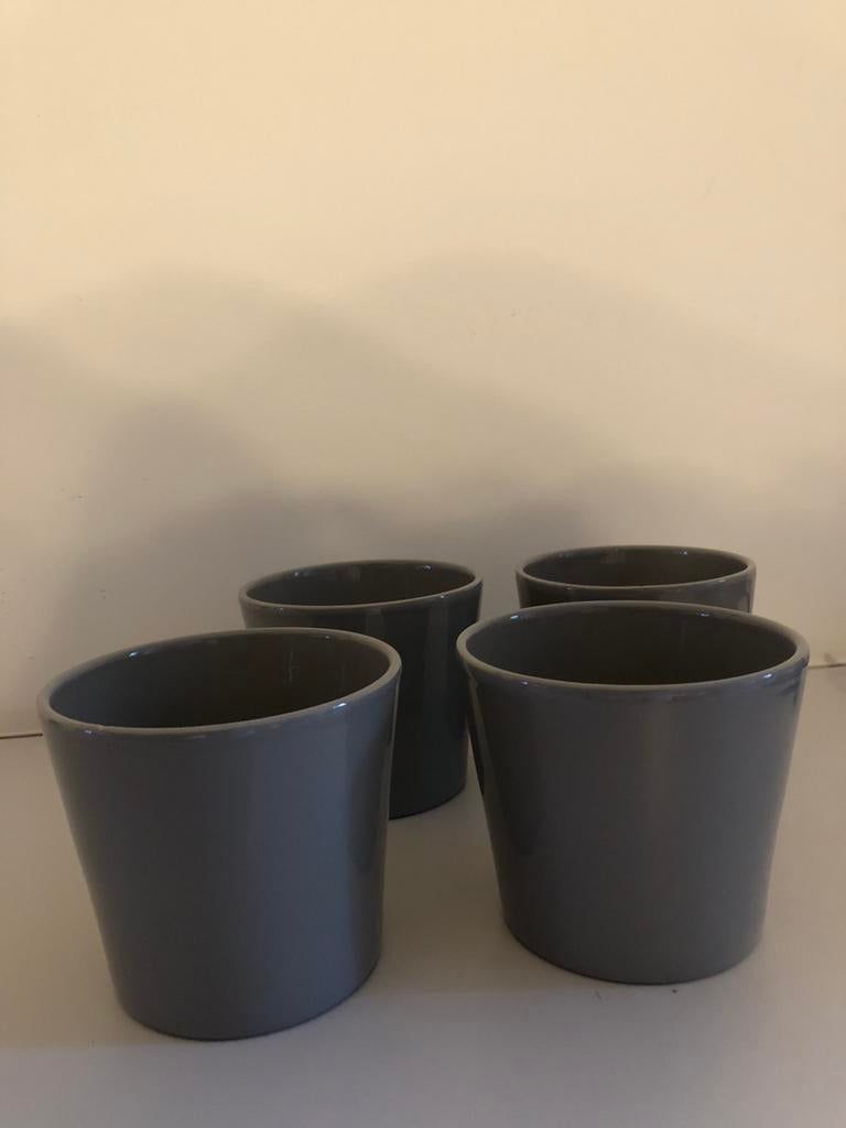 4 nieuwe bloempotten Ikea, Rond, Nieuw, Ophalen of Verzenden, Balkon