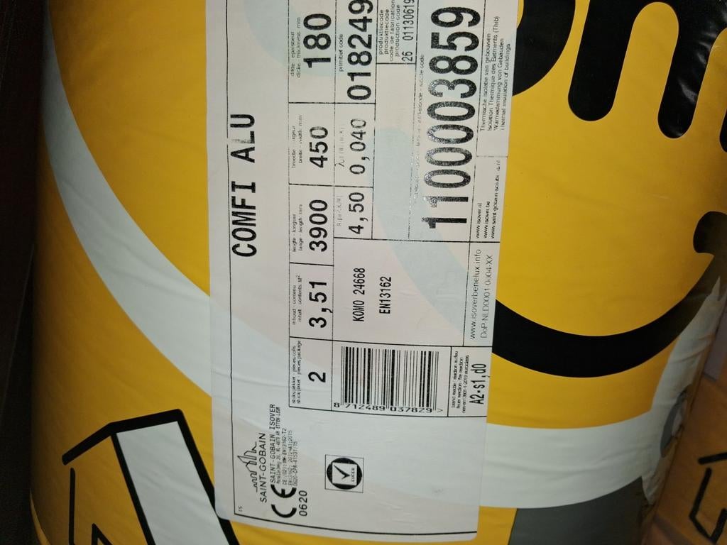 Isover comfy spijkerflensdeken 18cm dik, Doe-het-zelf en Bouw, Isolatie en Afdichting, Ophalen