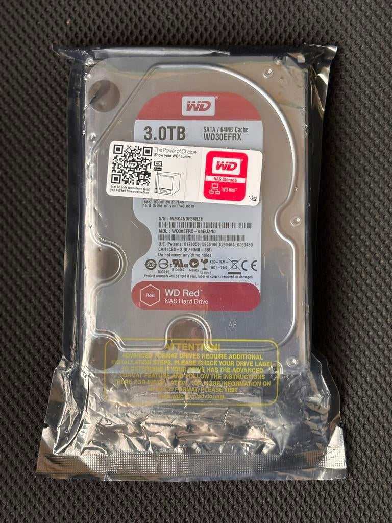 WD Red 3TB NAS HDD - Nieuw, Informatique & Logiciels, Disques durs, Enlèvement ou Envoi, Comme neuf, NAS, HDD