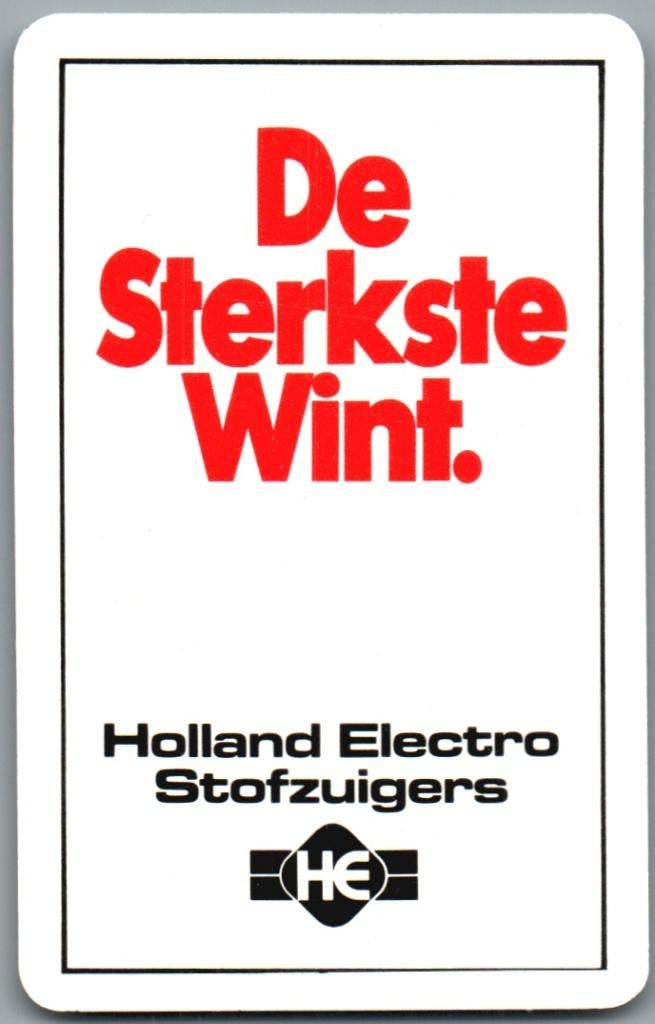 speelkaart - LK14421 - Holland electro stofzuigers, Verzamelen, Verzenden, Zo goed als nieuw, Speelkaart(en)