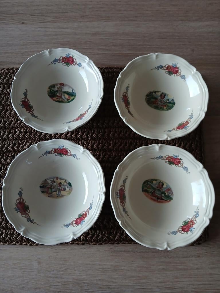 Bordjes Sarreguemines "Obernai" - 11 stuks voor 40 €, Antiek en Kunst, Ophalen