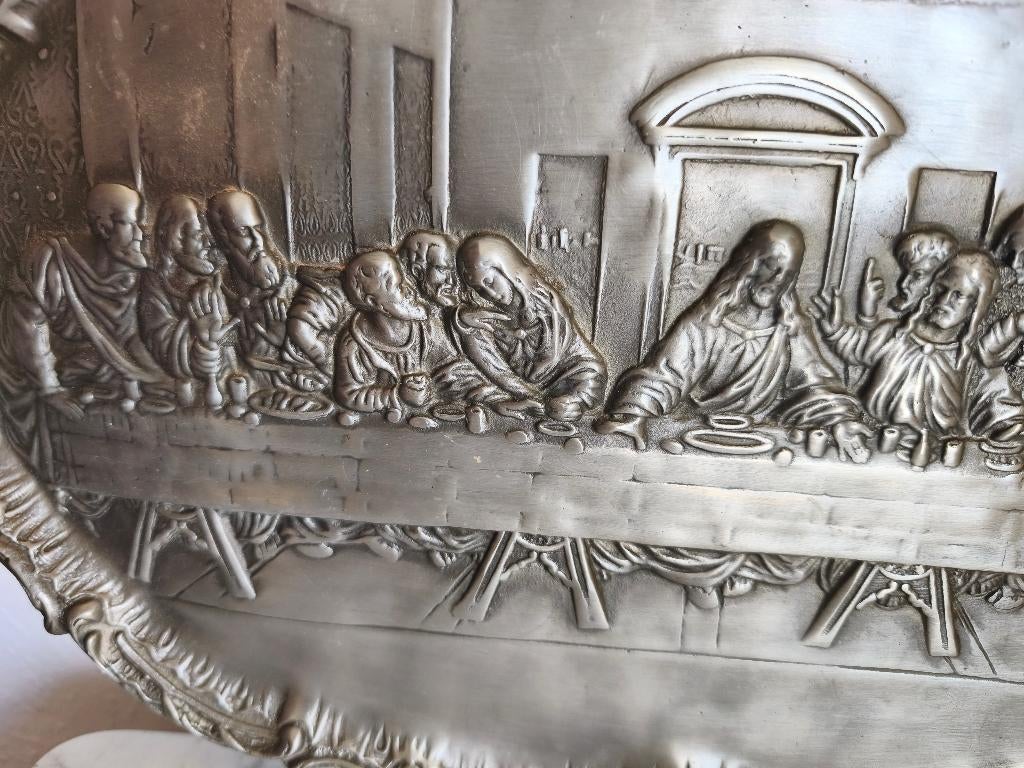 Tinnen bord "het laatste avond ", Antiek en Kunst, Ophalen