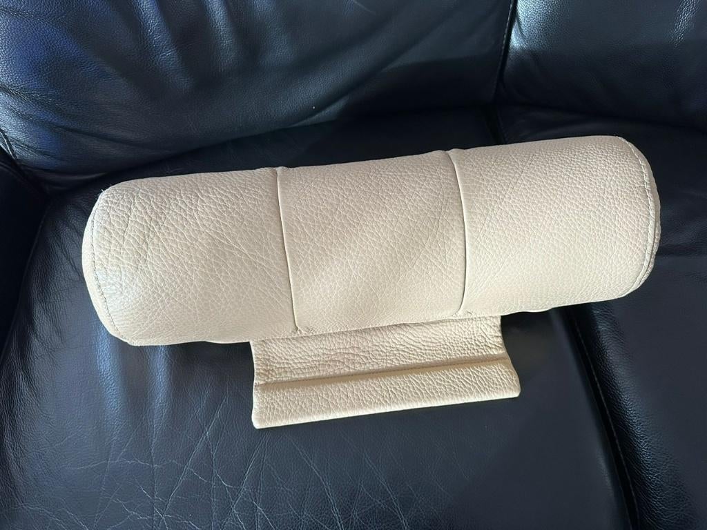 Belle assise en cuir noir (5 places avec coin), 75 à 100 cm, Quatre personnes ou plus, Comme neuf, Enlèvement