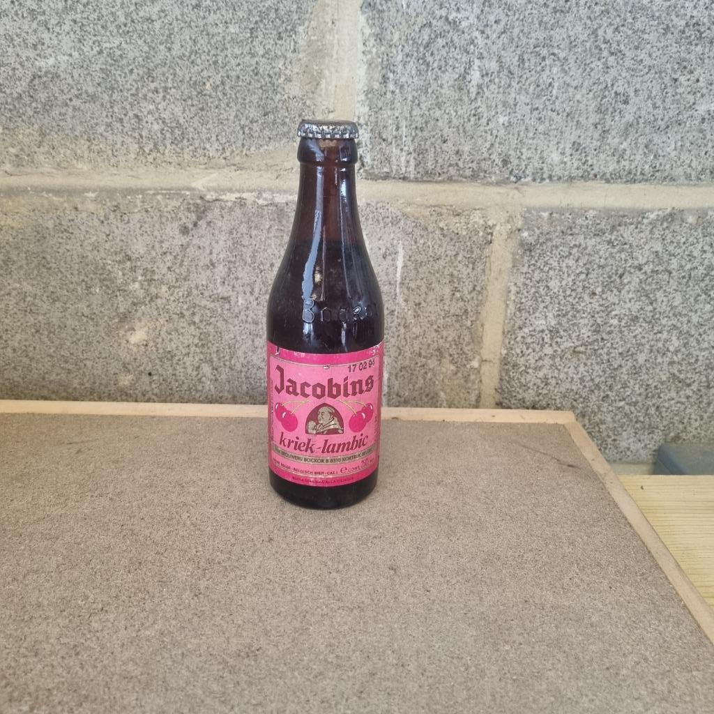 Bouteille de bière Jacobins kriek - lambic, Ophalen of Verzenden, Gebruikt, Flesje(s), Overige merken