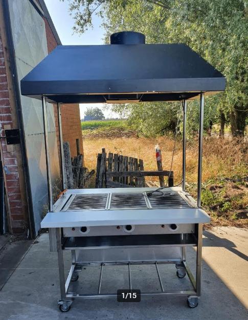 Mooie HOEKS gas Barbecue Propaan, met afzuigkap., Ophalen, Gebruikt
