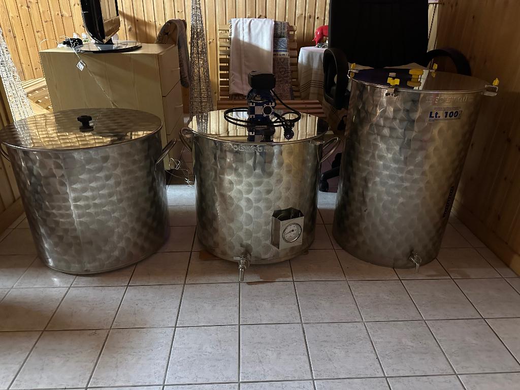 Volledige brouwinstalatie inox 100l, Ophalen, Gebruikt