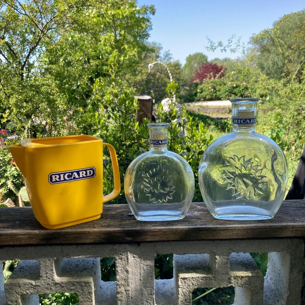 Ricard glazen karaf fles, Verzamelen, Ophalen, Gebruikt, Overige typen