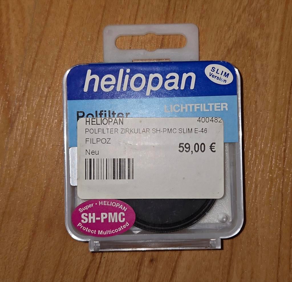 Filtre polarisant circulaire Heliopan SH-PMC Slim Ø46 mm, TV, Hi-fi & Vidéo, Photo | Filtres, Enlèvement ou Envoi, Neuf, Filtre polarisant