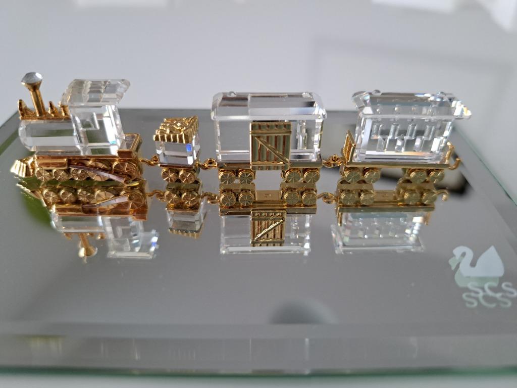 vergulde kristal trein set Swarovski, Ophalen, Nieuw, Figuurtje