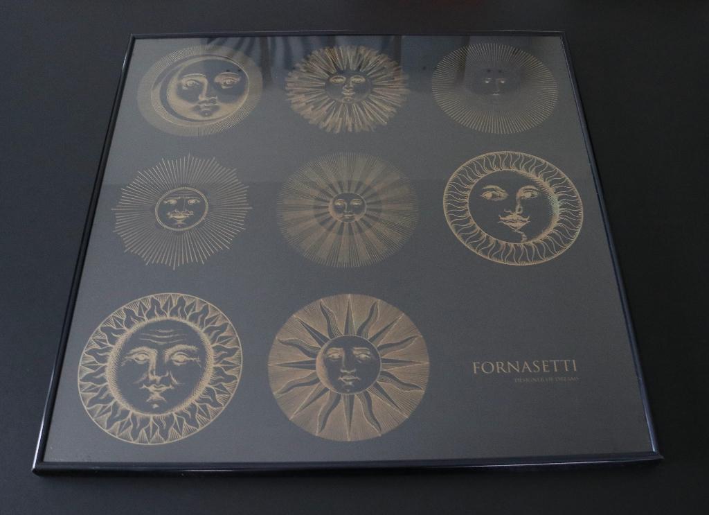 RARE Piero Fornasetti Designer Of Dreams - Sun Motif Print, Enlèvement
