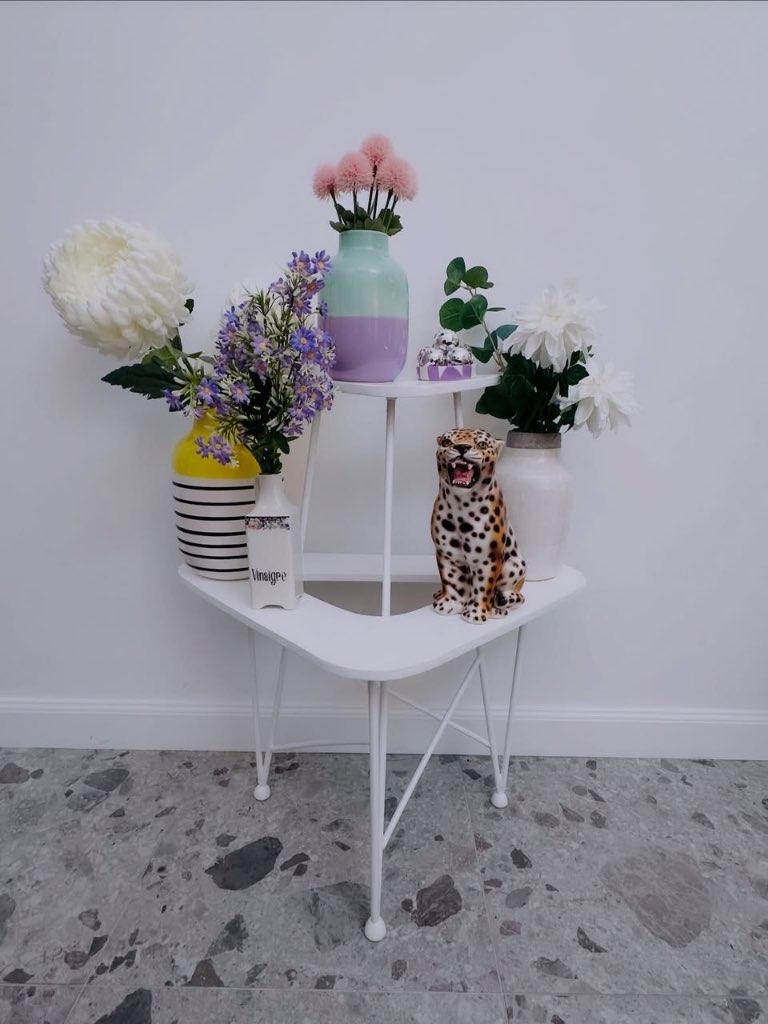 table double vintage bois/métal, Antiquités & Art, Enlèvement