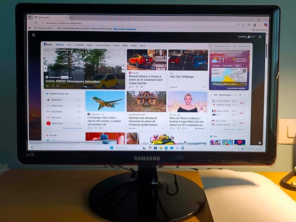 TNT PC/TV-scherm - SAMSUNG SyncMaster TA350, Audio, Tv en Foto, Televisies, Gebruikt, LED, 40 tot 60 cm, Full HD (1080p), Samsung