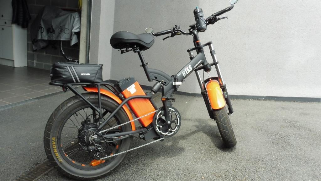 Fat Bike opvouwbare elektrische fiets van het merk KISS, Gebruikt, Versnellingen, 65 cm of meer, Ophalen