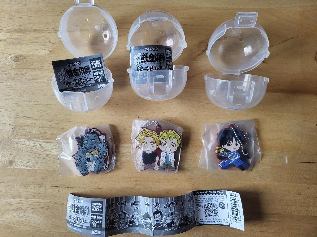 Lot de 3 porte-clés Fullmetal Alchemist (Gachapon), Enlèvement, Neuf, Autres types