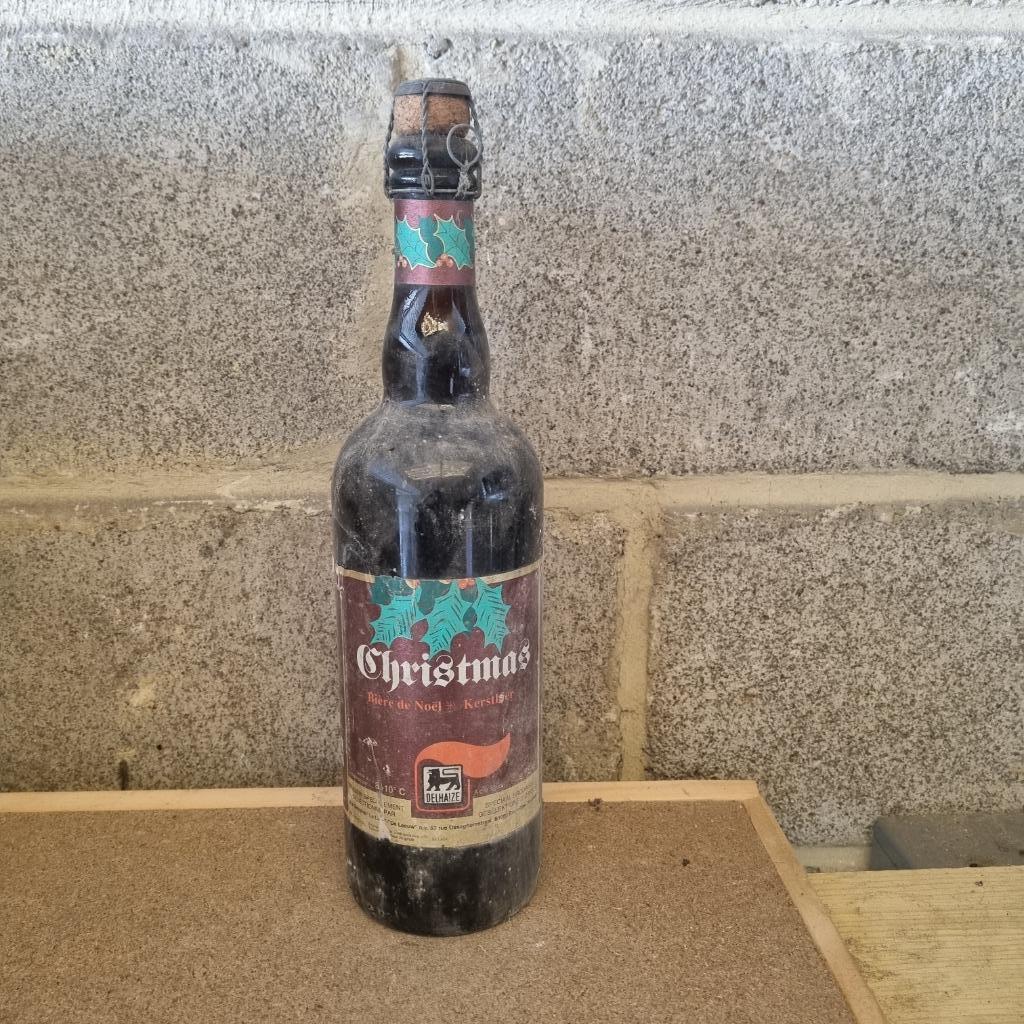 Bouteille de bière Christmas Delhaize (modèle 4), Enlèvement ou Envoi, Utilisé, Bouteille(s), Autres marques