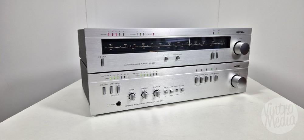 Rotel RA-500 Versterker + RT-500 Tuner | 12 Mnd Garantie, Autres marques, Enlèvement ou Envoi, Reconditionné, Tuner ou Radio