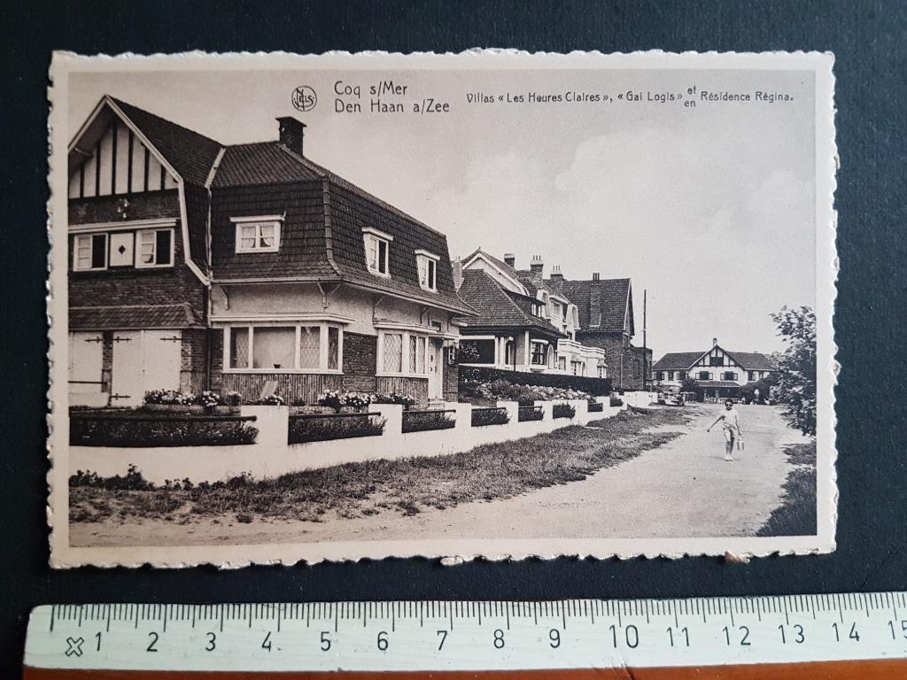 Postkaart De Den Haan a/Zee Coq s/Mer Résidence Regina, Verzamelen, Postkaarten | België, Ophalen of Verzenden, 1940 tot 1960