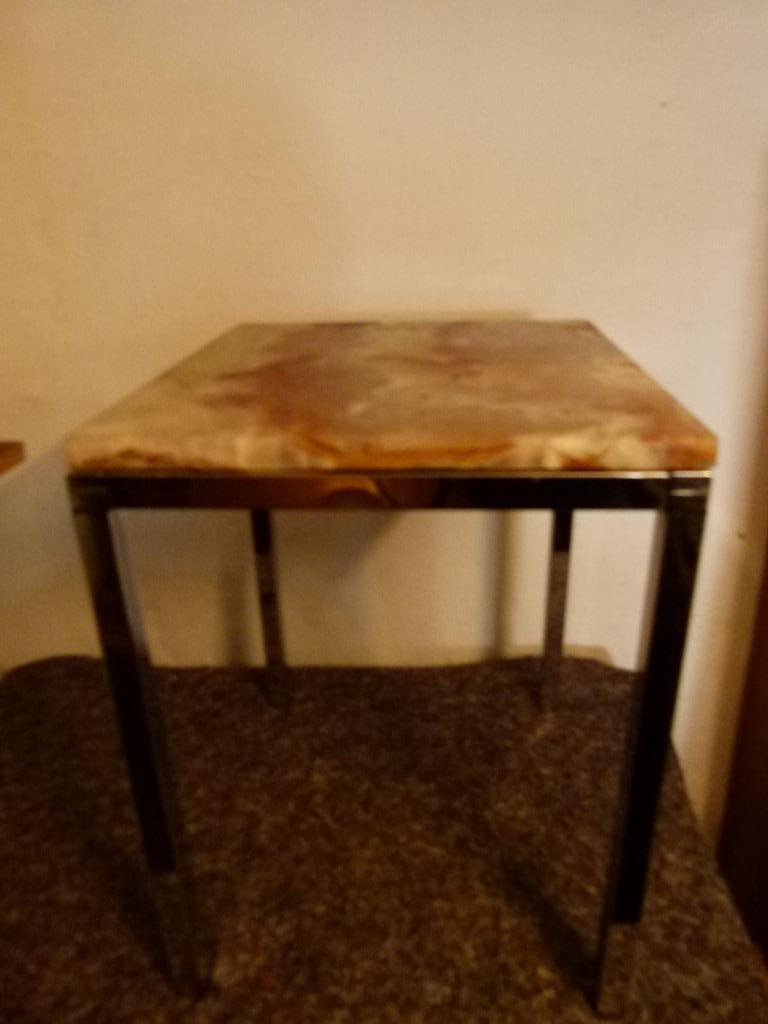 vintage bijzettafeltje mid-century onyx, Enlèvement, Maison et Meubles