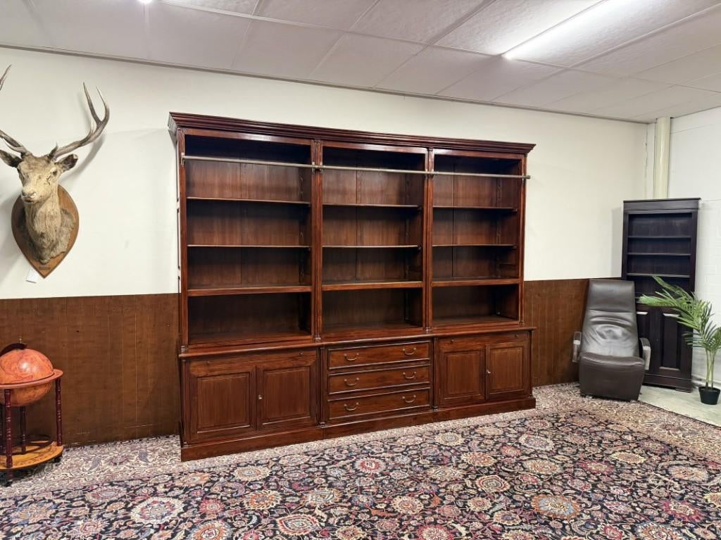 Klassiek Engels Boekenkast Bibliotheekkast, Enlèvement ou Envoi