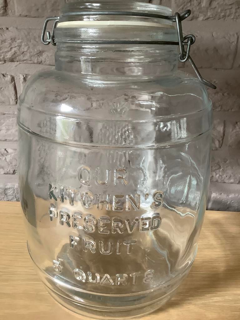 Glazen pot inhoud 5 liter. Fidenza idee in vetro., Huis en Inrichting, Ophalen of Verzenden, Gebruikt, Glas, Overige typen