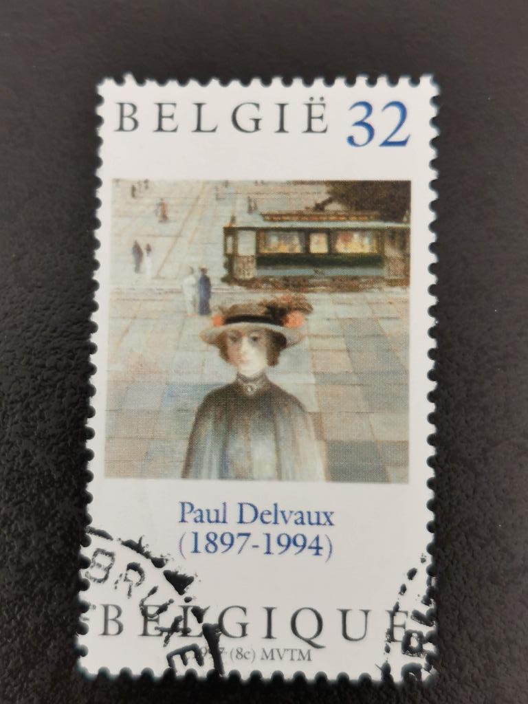 Belgie 1997 - kunst - Paul Delvaux, Ophalen of Verzenden, Gestempeld, Kunst