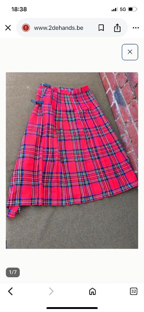 Echte Schotse kilt, Ophalen, Zo goed als nieuw