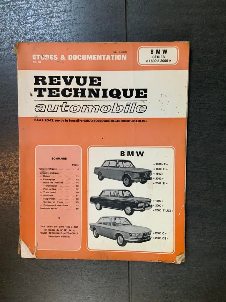 Revue Technique Automobile BMW series 1600 à 2000, Boeken, Auto's | Boeken, Ophalen of Verzenden, BMW