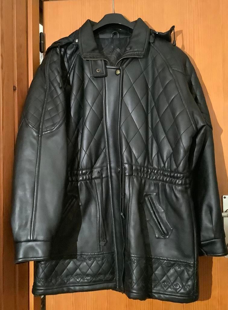 Veste cuir (XL), Porté