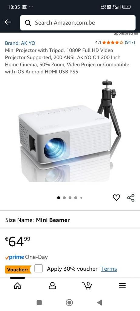 Mini projecteur led Akiyo 01, Ophalen of Verzenden, Nieuw