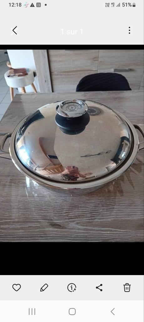 Casserole  faitout inox, Maison & Meubles, Enlèvement ou Envoi, Inox