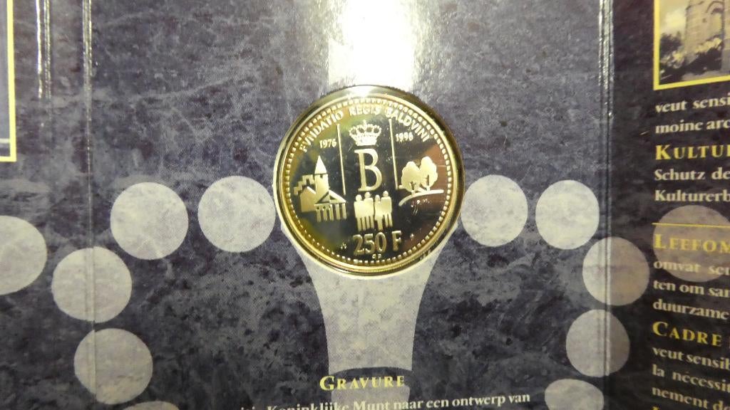 PIÈCE DE 250 FRANCS ROI BAUDOUIN 1976-1996, Enlèvement ou Envoi, Série
