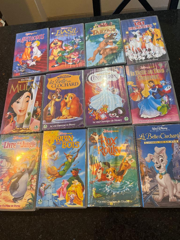 Cassette vhs disney, Dessin animé, Tous les âges, Enlèvement, Utilisé