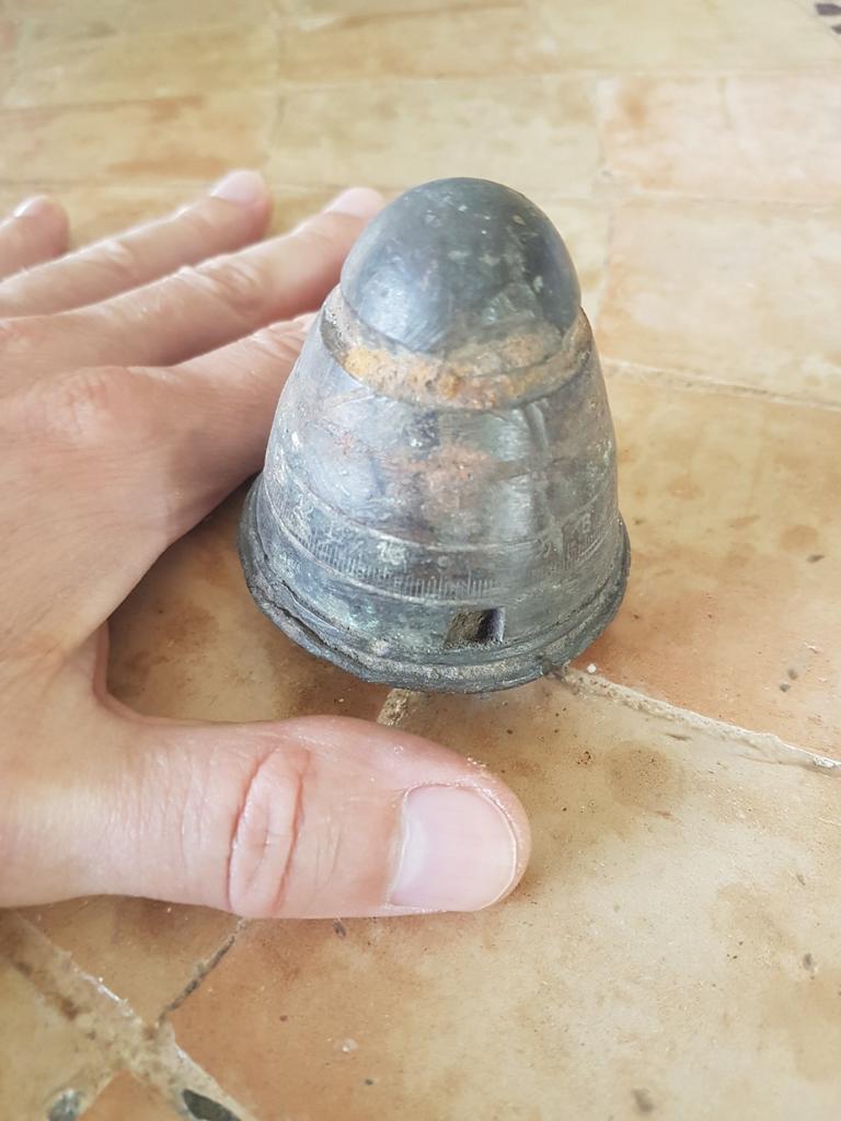 Tête projectile, obus guerre mondiale, Enlèvement